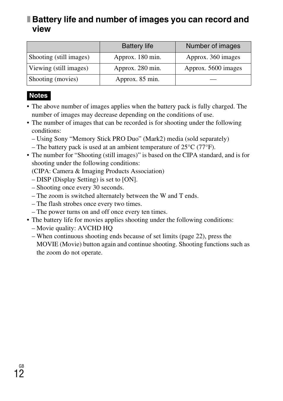 Sony DSC-WX10 User Manual | Page 12 / 56