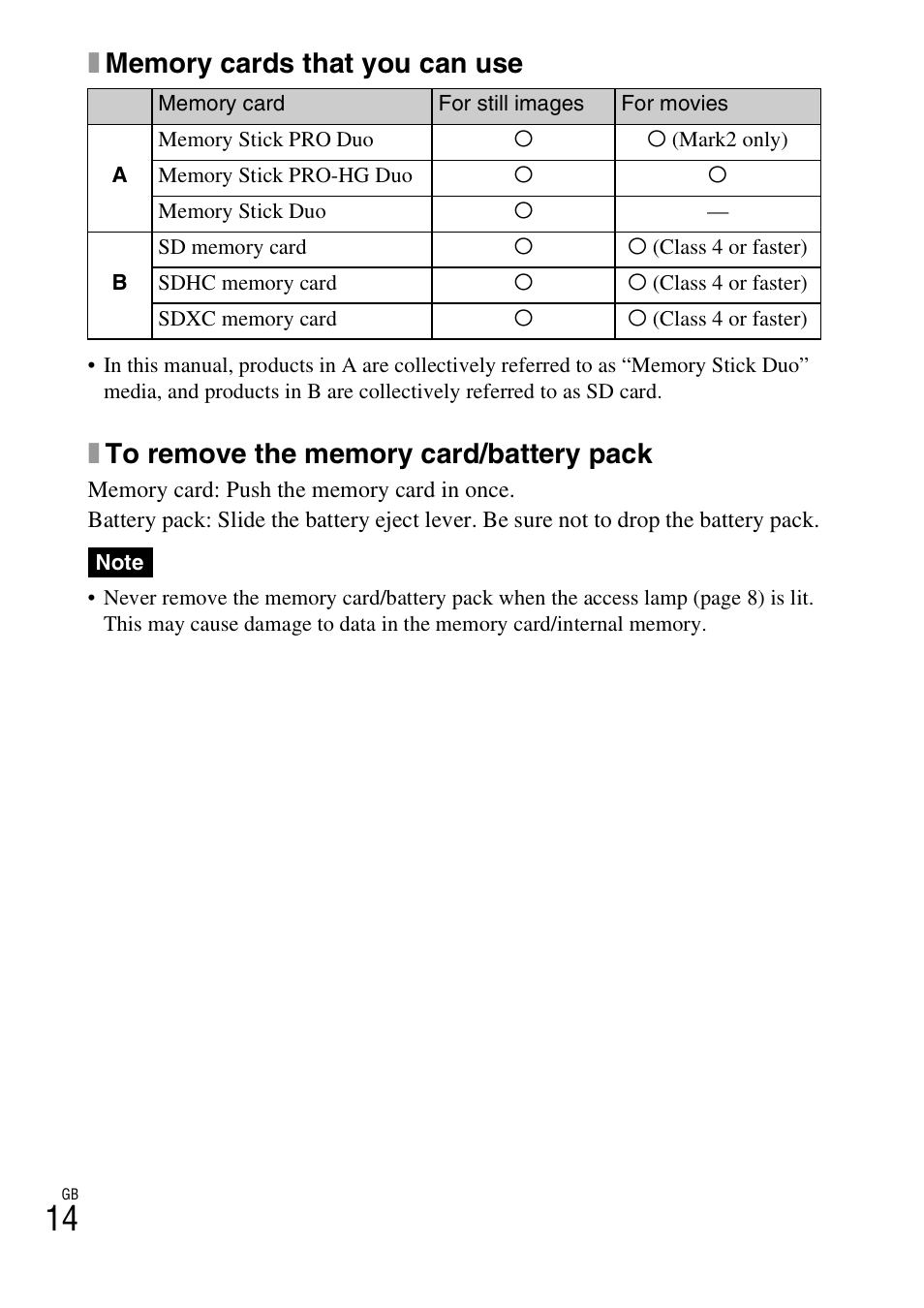 Sony DSC-WX10 User Manual | Page 14 / 56