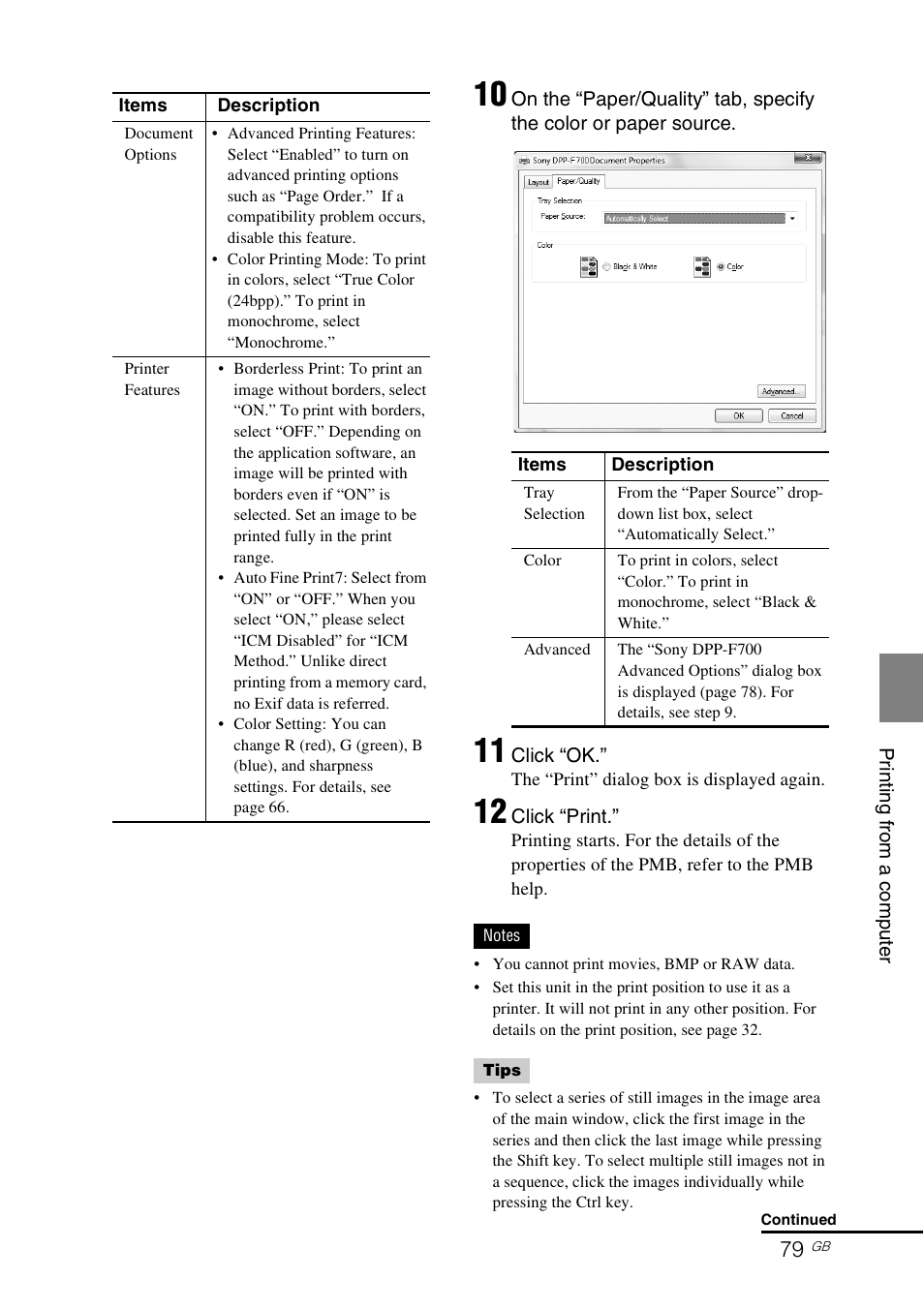 Sony DPP-F700 User Manual | Page 79 / 109