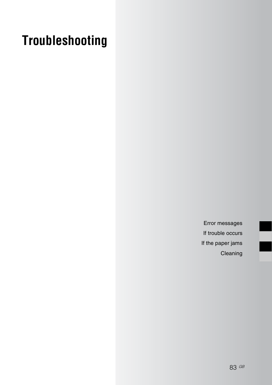 Troubleshooting | Sony DPP-F700 User Manual | Page 83 / 109