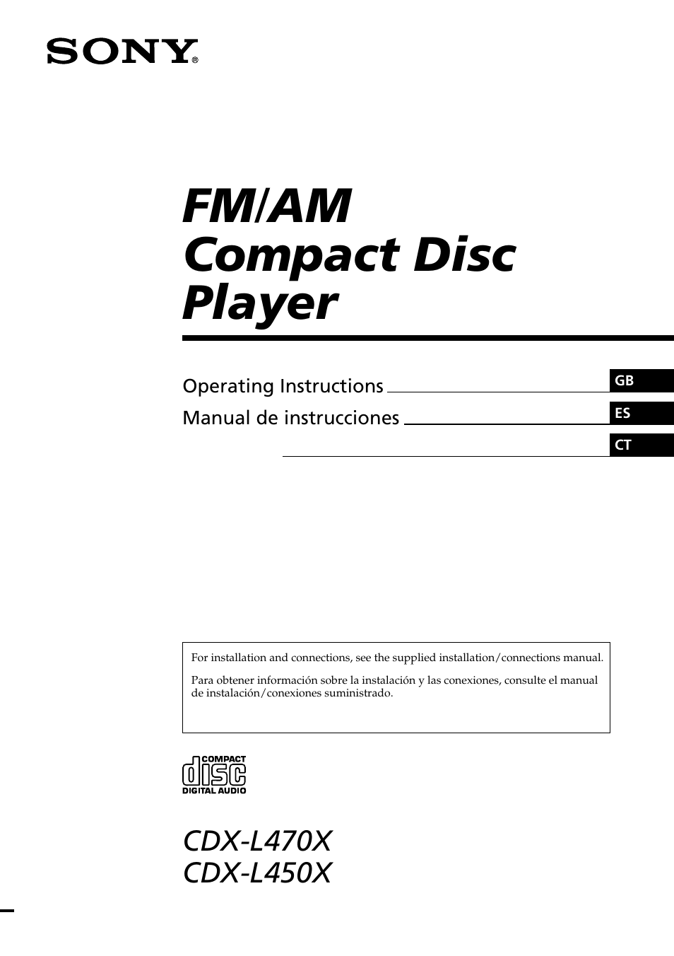 Sony CDX-L450X User Manual | 56 pages