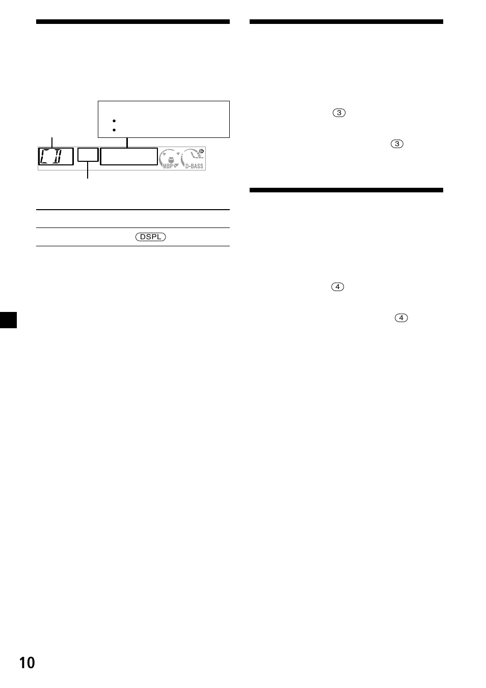 10 顯示項目, 反覆播放曲目, 以任意順序播放曲目 | Sony CDX-L450X User Manual | Page 46 / 56