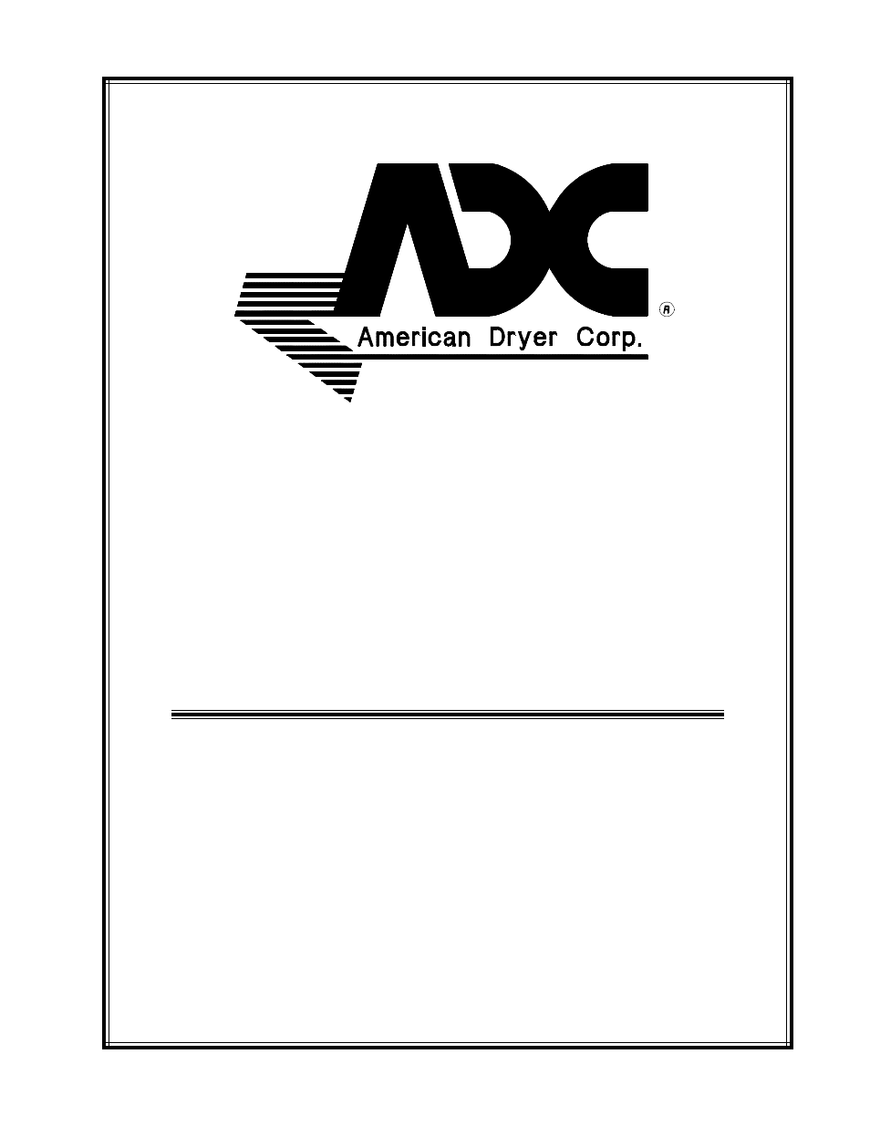 American Dryer Corp. AD-540 User Manual | 38 pages