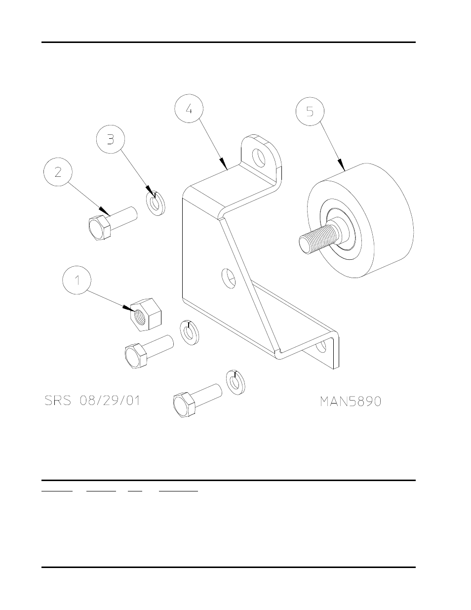 Left rear wheel bracket (3-bolt), For models mfd. as of october 17, 2000 | American Dryer Corp. AD-540 User Manual | Page 24 / 38