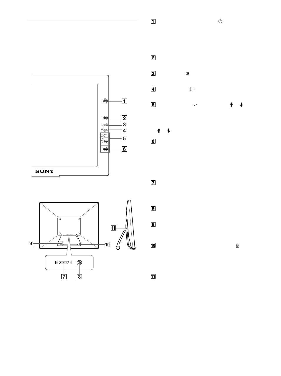 6lage und funktion der teile und bedienelemente | Sony SDM-N50PS User Manual | Page 46 / 104