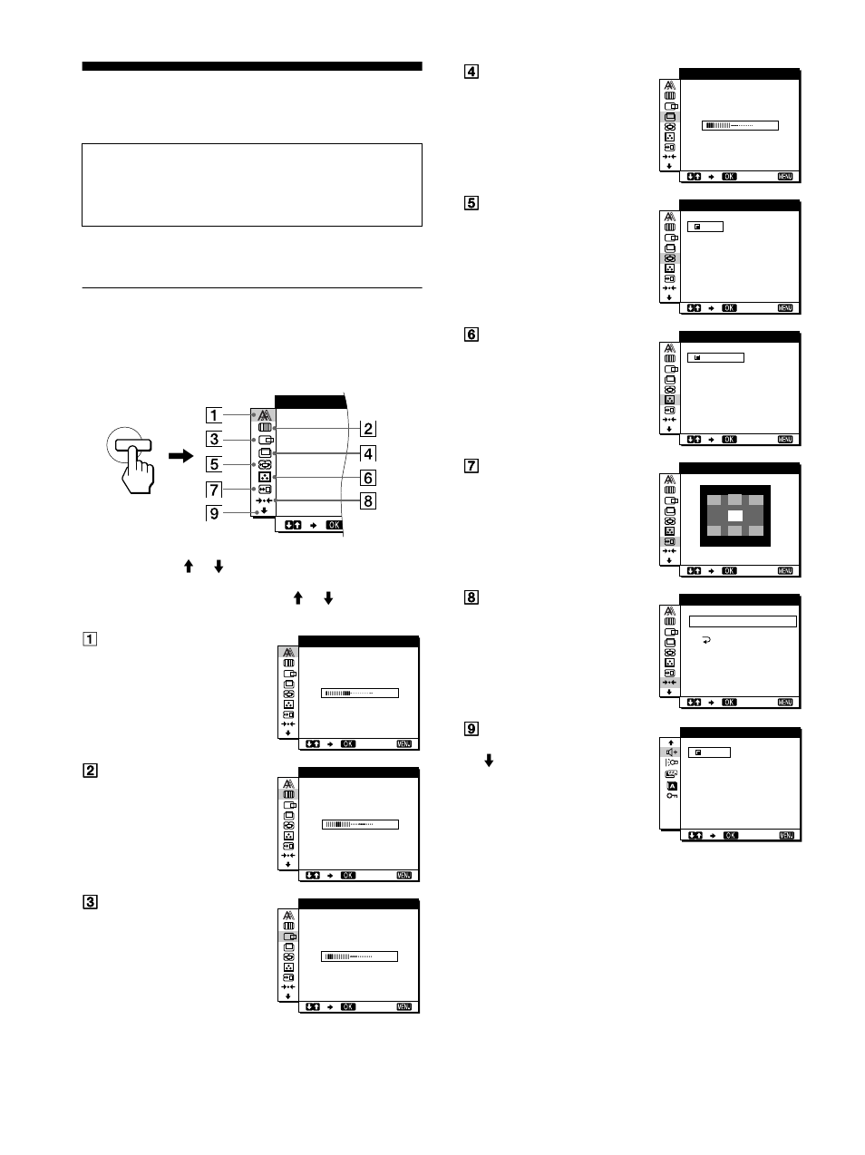 Personalización del monitor, Navegación por el menú | Sony SDM-N50PS User Manual | Page 72 / 104