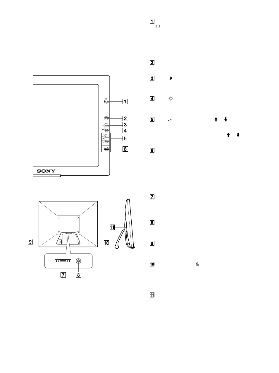 6identificazione delle parti e dei comandi | Sony SDM-N50PS User Manual | Page 86 / 104