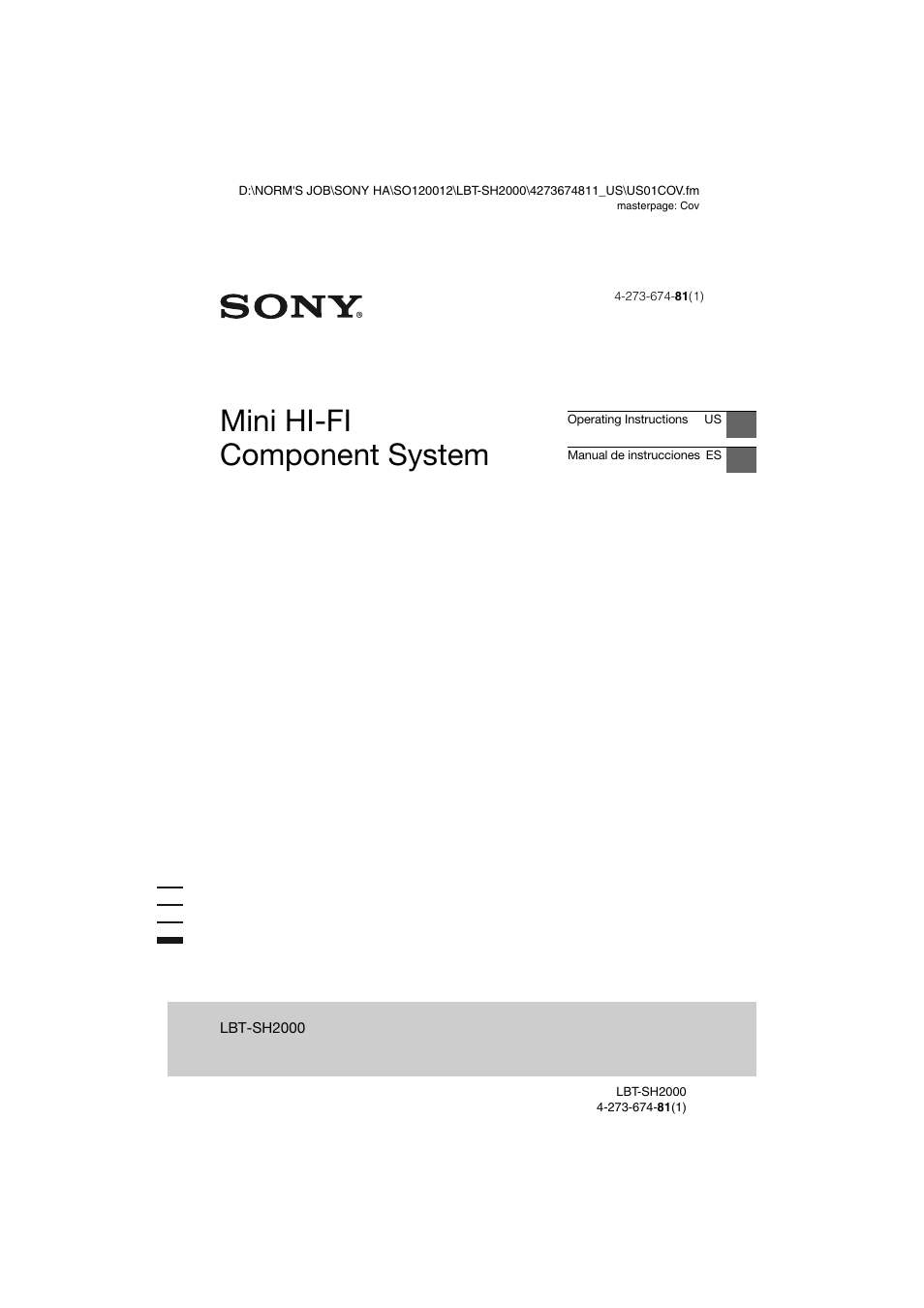 Sony LBT-SH2000 User Manual | 72 pages