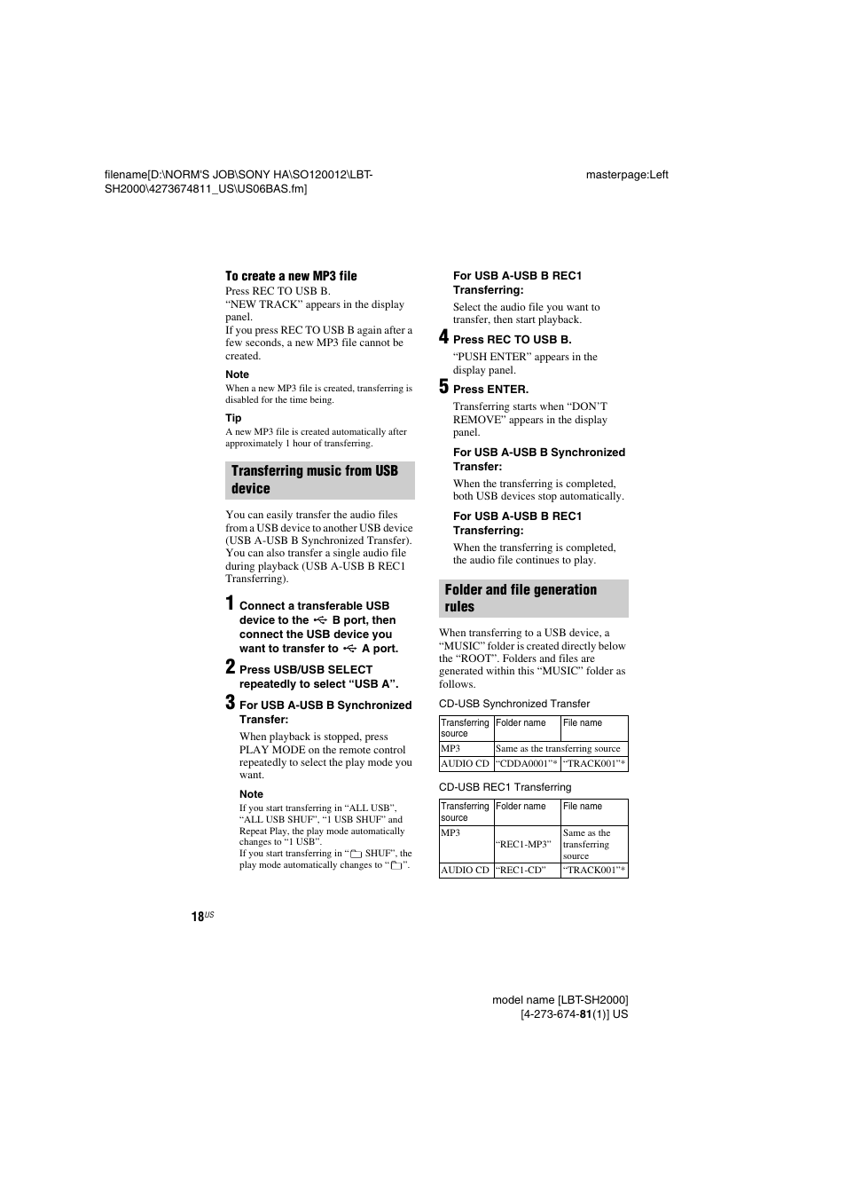 Sony LBT-SH2000 User Manual | Page 18 / 72