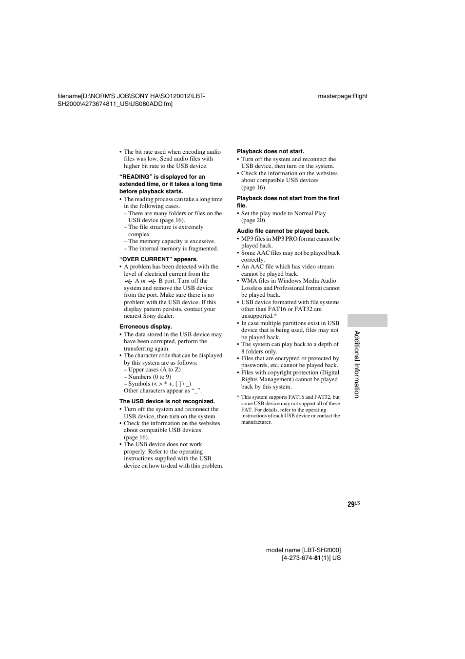 Sony LBT-SH2000 User Manual | Page 29 / 72