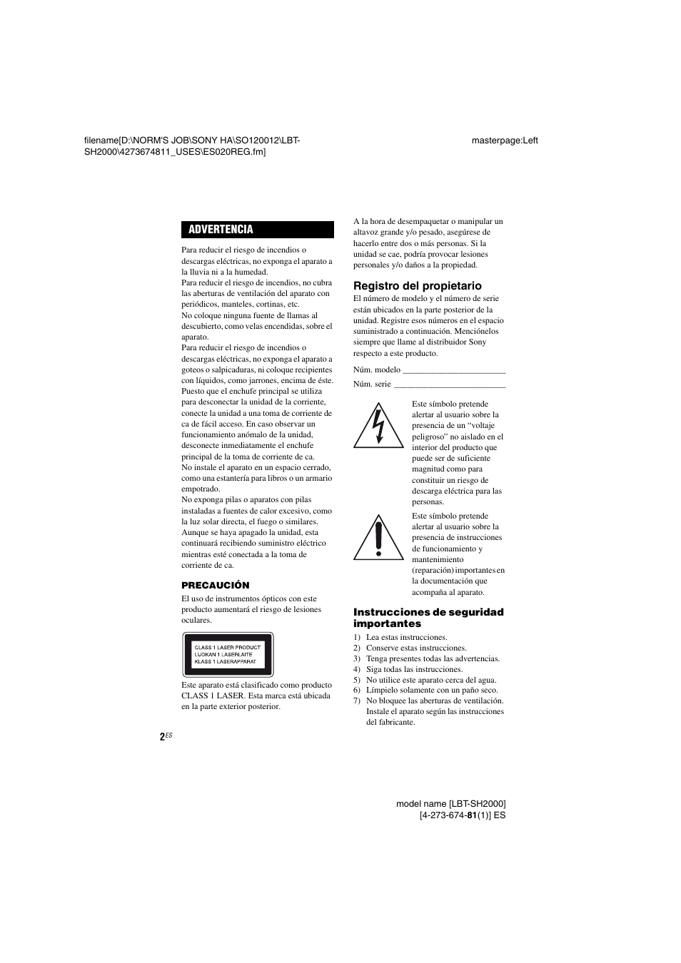 Sony LBT-SH2000 User Manual | Page 34 / 72