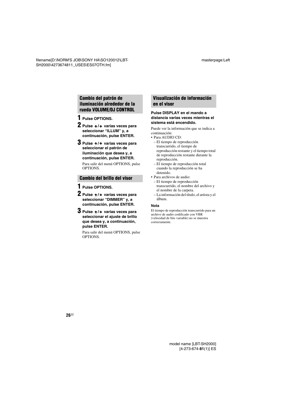 Sony LBT-SH2000 User Manual | Page 58 / 72