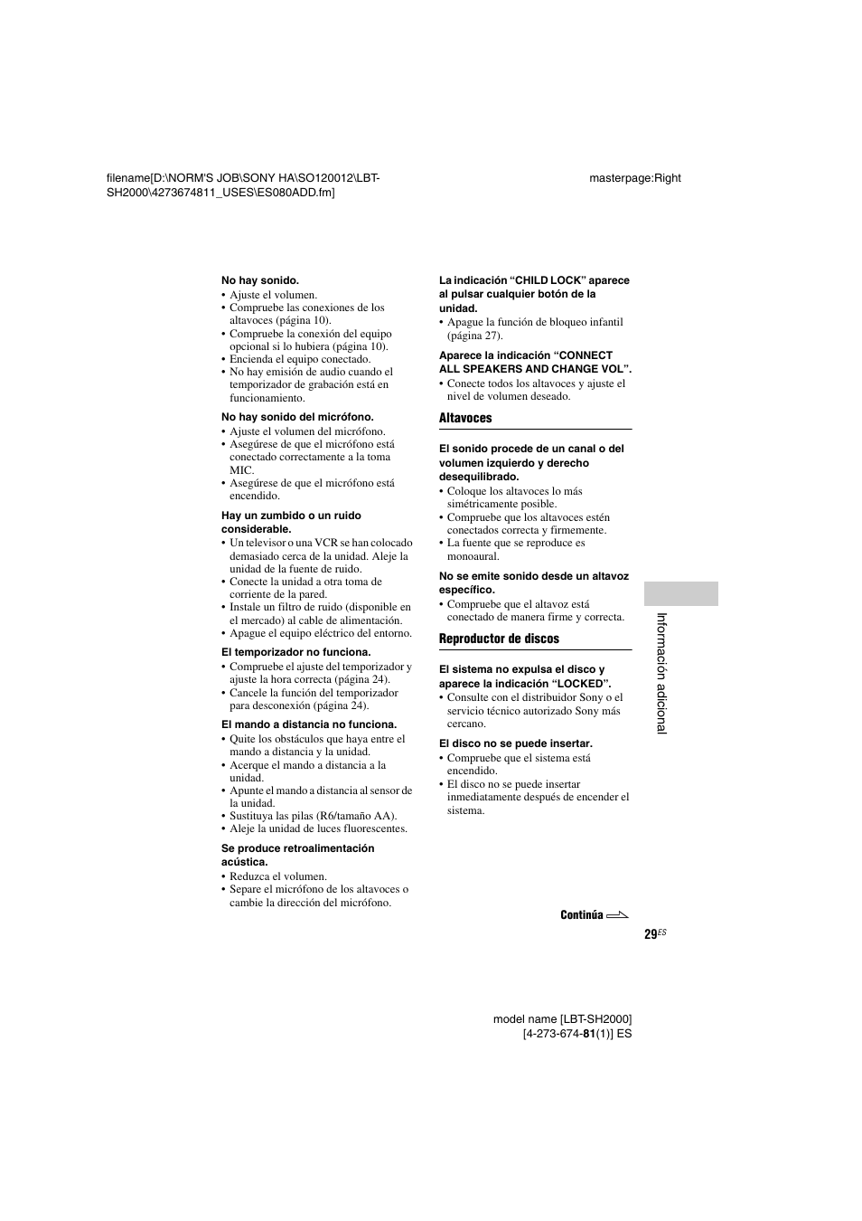 Sony LBT-SH2000 User Manual | Page 61 / 72