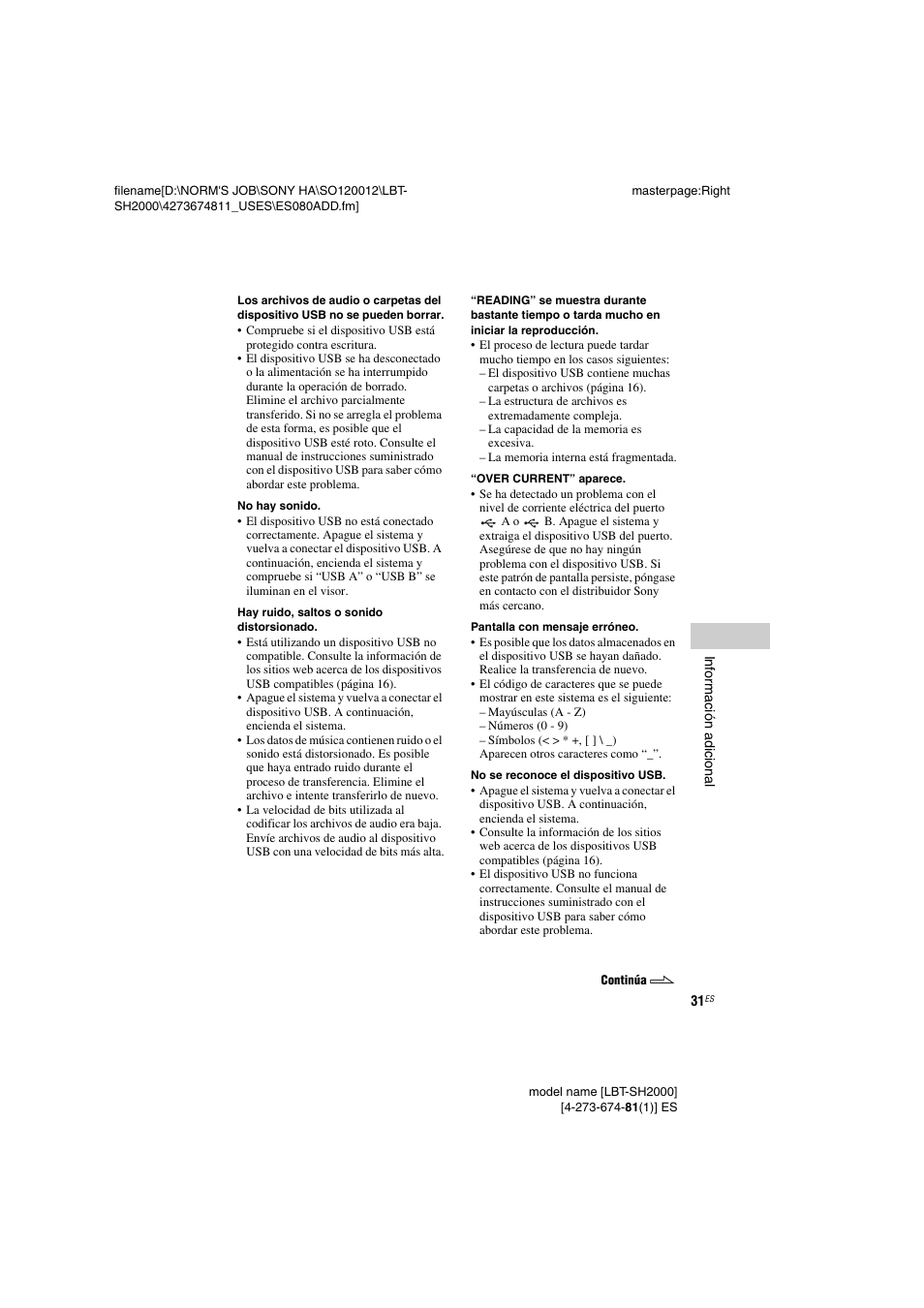 Sony LBT-SH2000 User Manual | Page 63 / 72