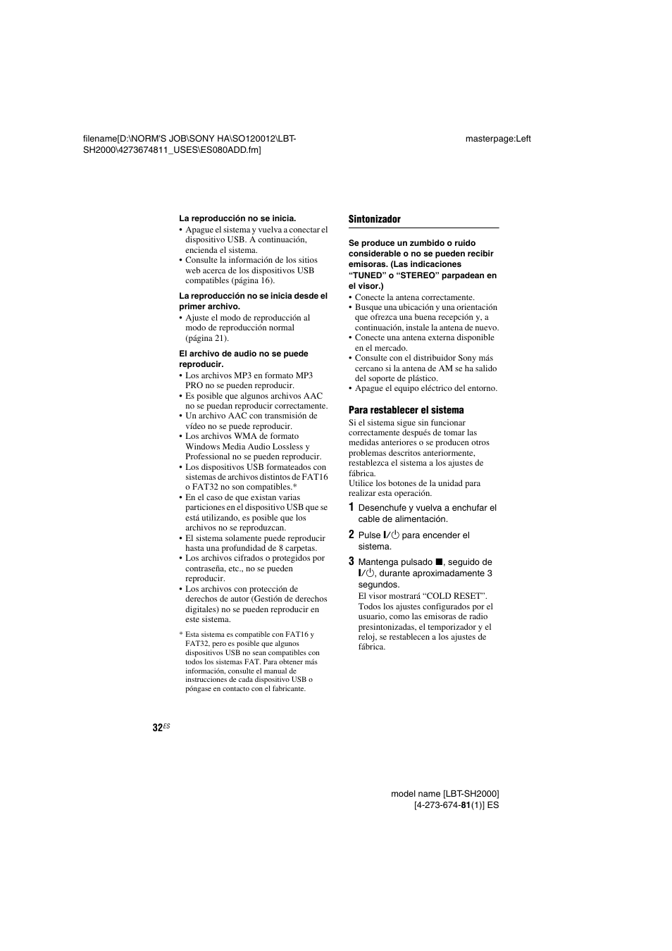 Sony LBT-SH2000 User Manual | Page 64 / 72