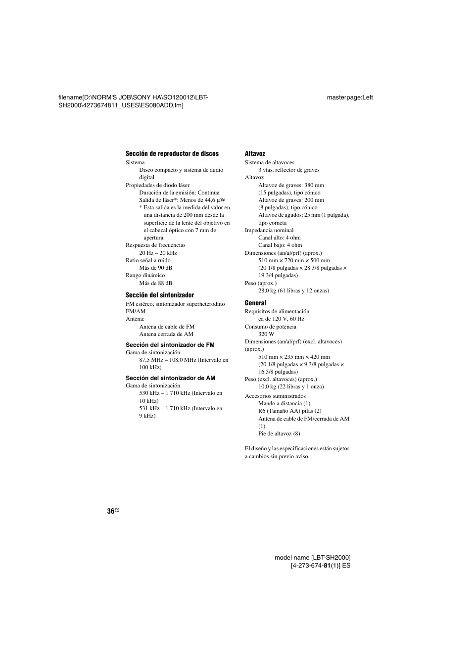 Sony LBT-SH2000 User Manual | Page 68 / 72
