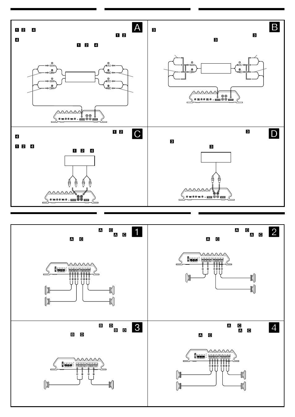 Input connections, Speaker connections | Sony XM-440EX User Manual | Page 4 / 4