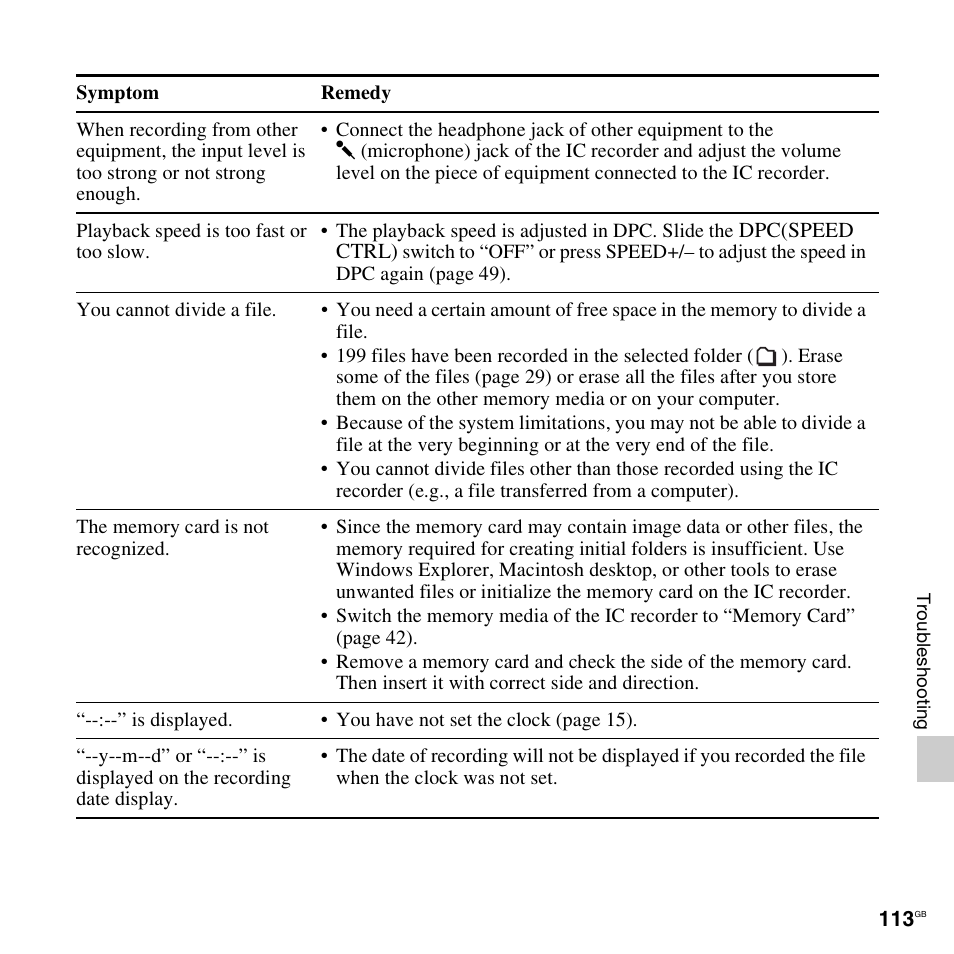 Sony ICD-AX412 User Manual | Page 113 / 131