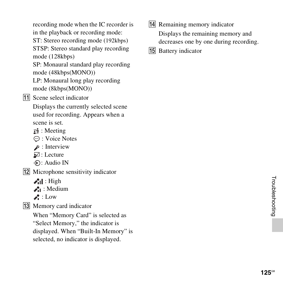 Sony ICD-AX412 User Manual | Page 125 / 131