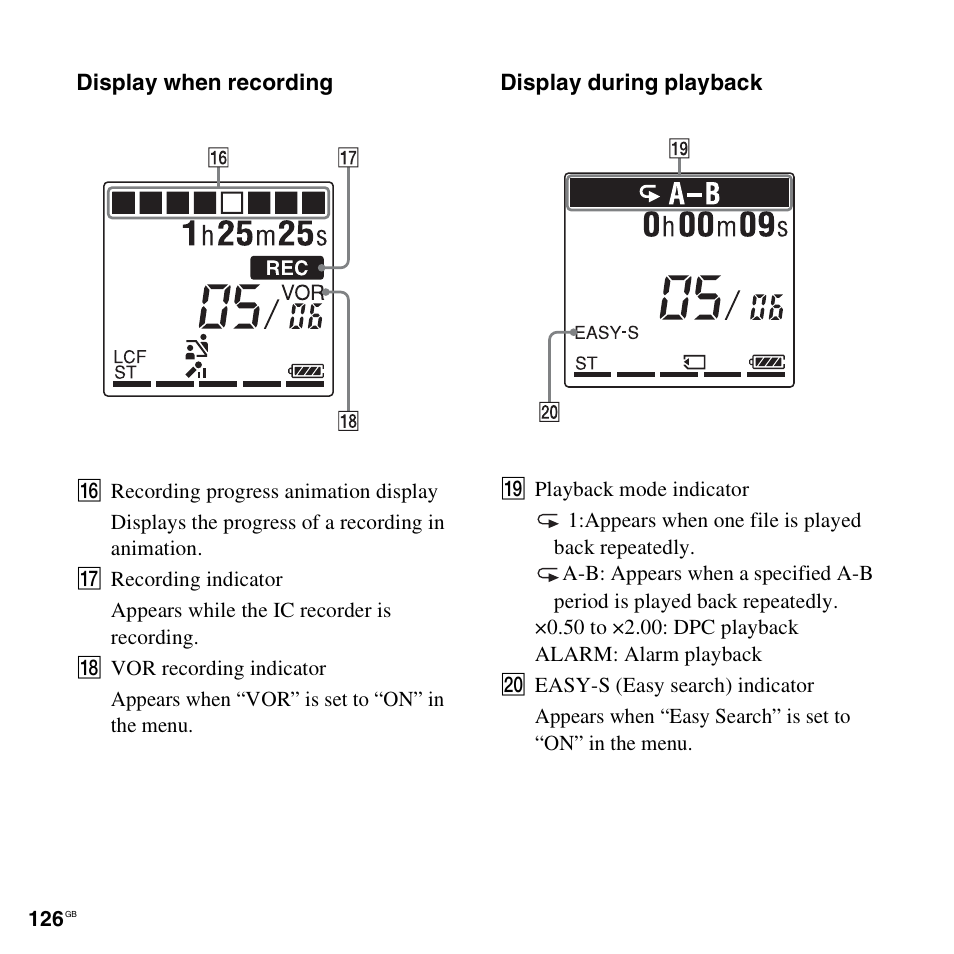 Sony ICD-AX412 User Manual | Page 126 / 131