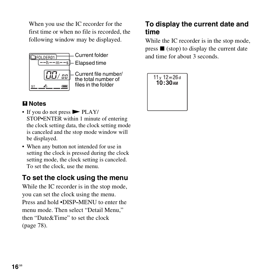 Sony ICD-AX412 User Manual | Page 16 / 131