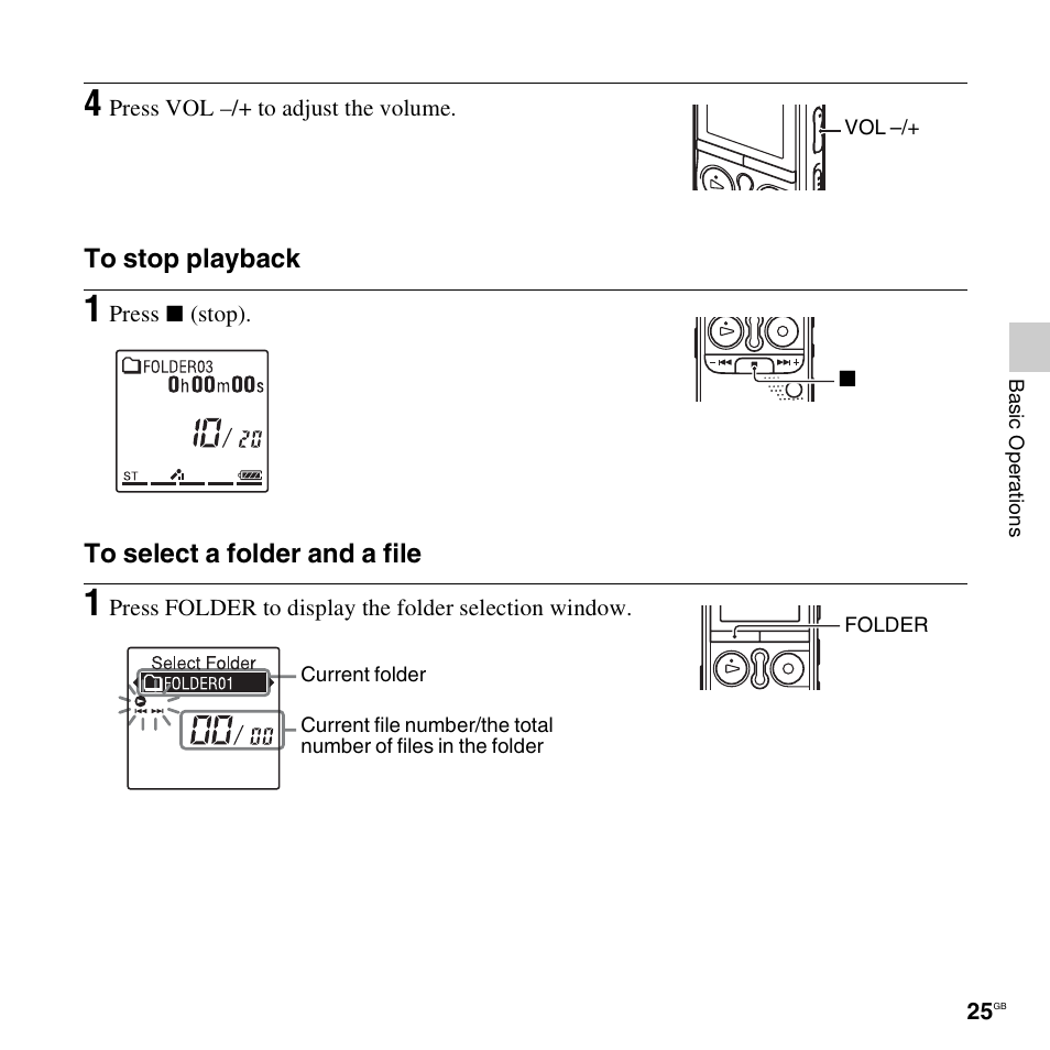 Sony ICD-AX412 User Manual | Page 25 / 131