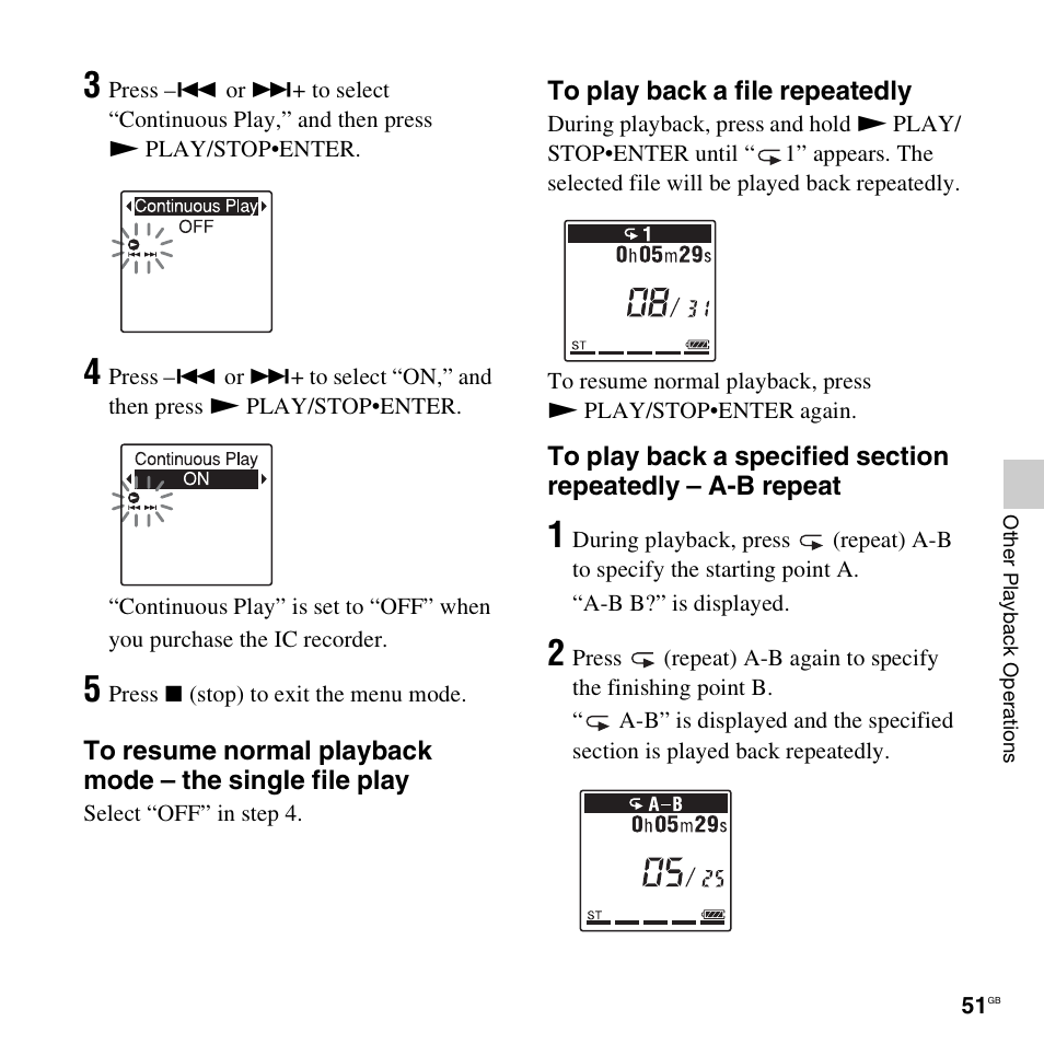 Sony ICD-AX412 User Manual | Page 51 / 131