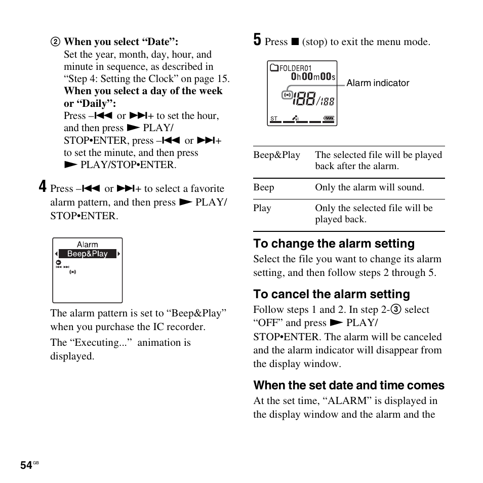Sony ICD-AX412 User Manual | Page 54 / 131