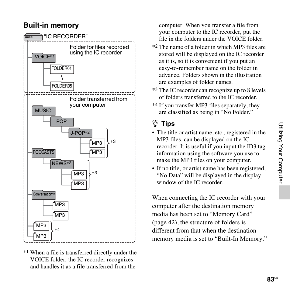 Tips | Sony ICD-AX412 User Manual | Page 83 / 131