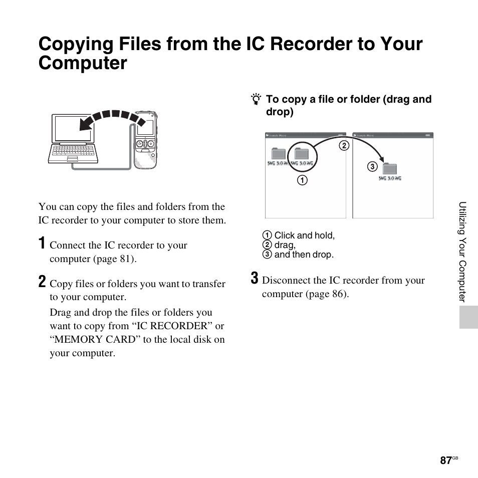 Sony ICD-AX412 User Manual | Page 87 / 131