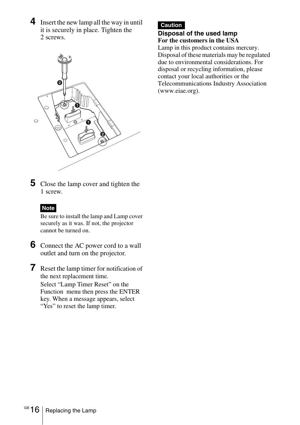 Sony VPL-EX100 User Manual | Page 36 / 116