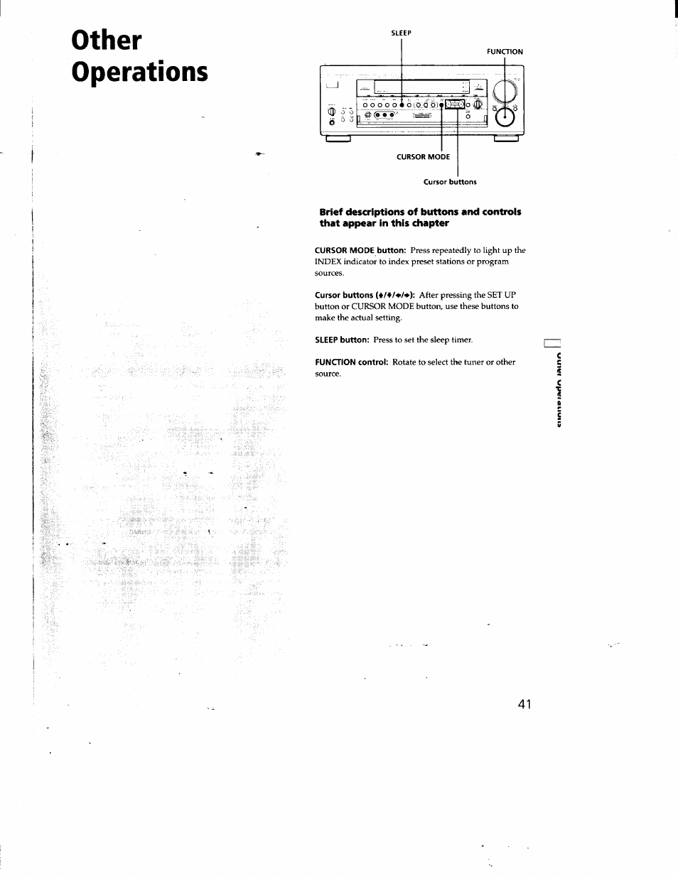 Other, Operations, Other operations | Sony STR-DA50ES User Manual | Page 41 / 51