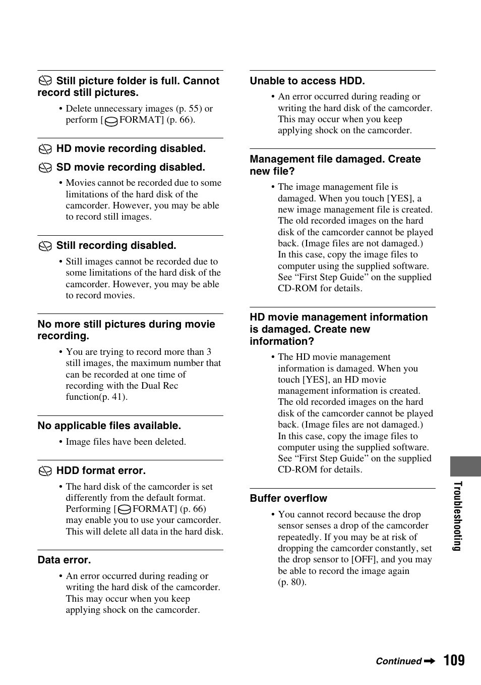 Sony HDR-SR1 User Manual | Page 109 / 139