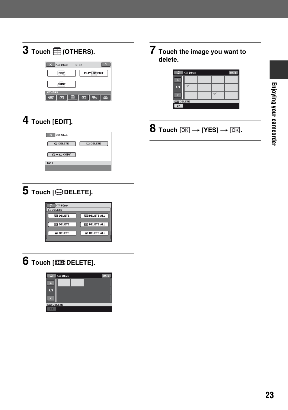 Sony HDR-SR1 User Manual | Page 23 / 139