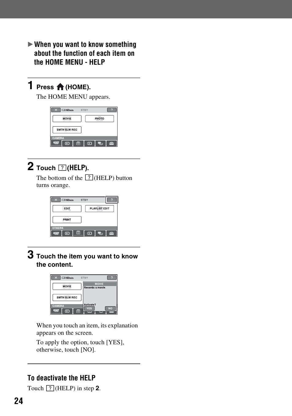 Sony HDR-SR1 User Manual | Page 24 / 139