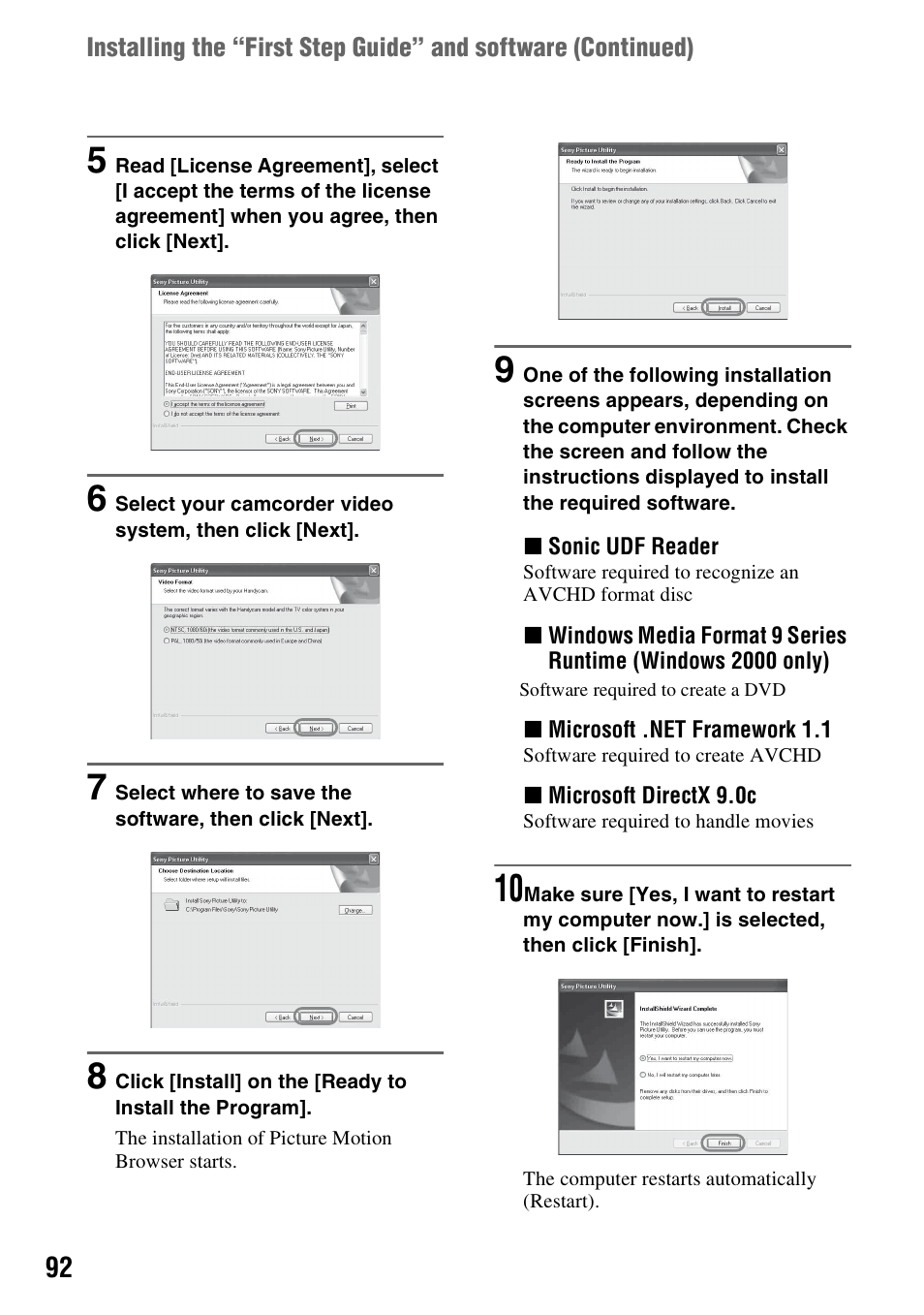 Sony HDR-SR1 User Manual | Page 92 / 139