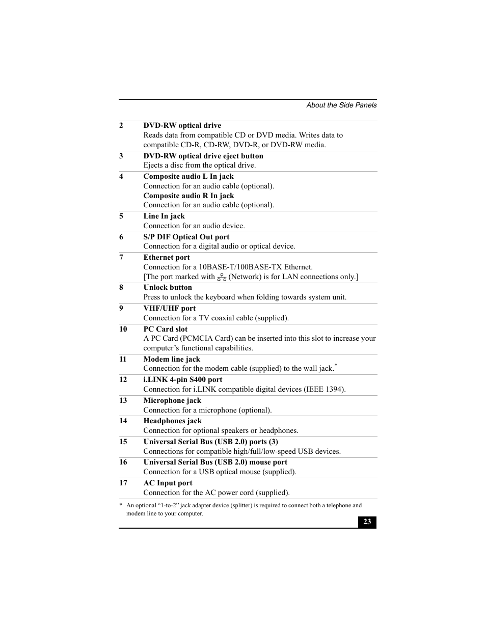 Sony PCV-W600G User Manual | Page 23 / 40