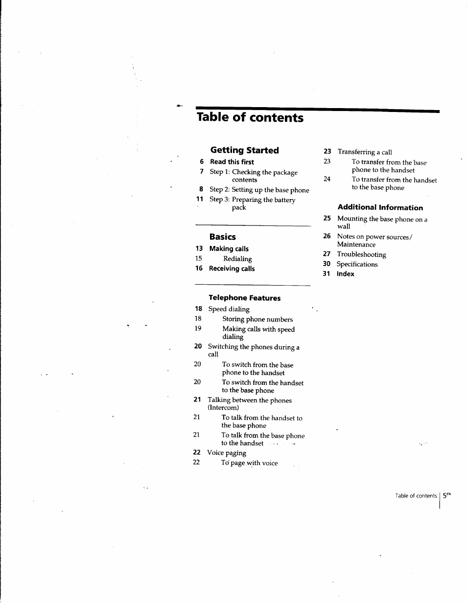 Sony SPP-SS955 User Manual | Page 5 / 61