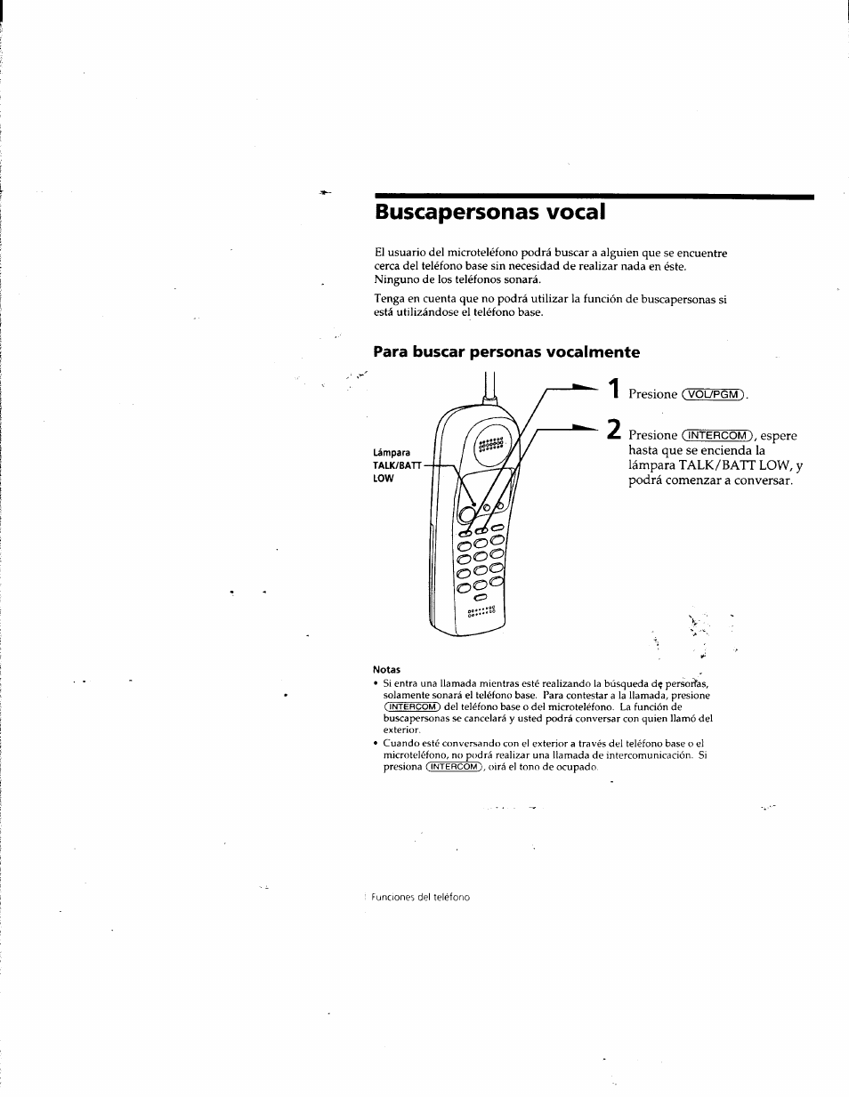 Buscapersonas vocal, Para buscar personas vocalmente | Sony SPP-SS955 User Manual | Page 53 / 61