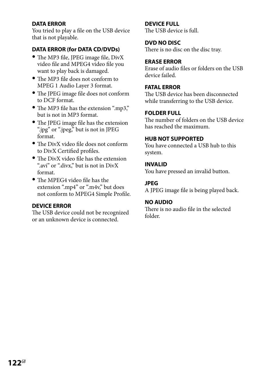 Sony LBT-LCD7Di User Manual | Page 122 / 147