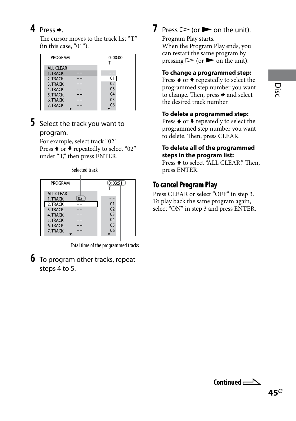 Sony LBT-LCD7Di User Manual | Page 45 / 147