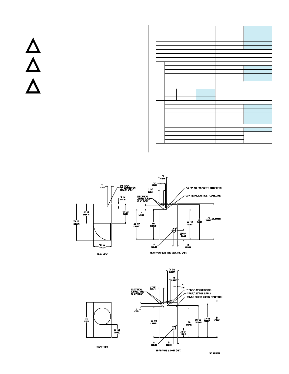 Specifications, Pecifications, Omponent | Dentification | American Dryer Corp. ML-55II User Manual | Page 5 / 26