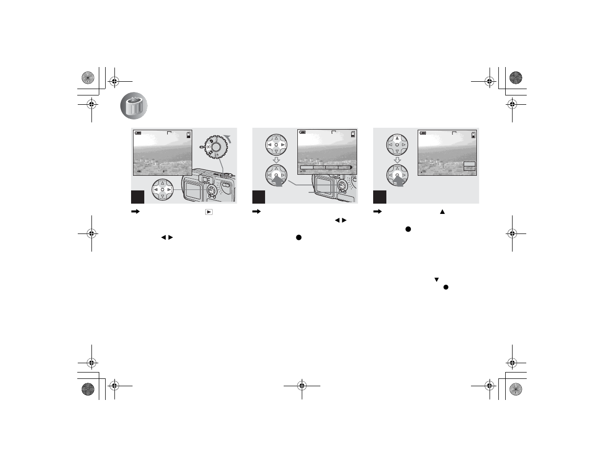 Deleting still images, Deleting images | Sony DSC-P7 User Manual | Page 36 / 104