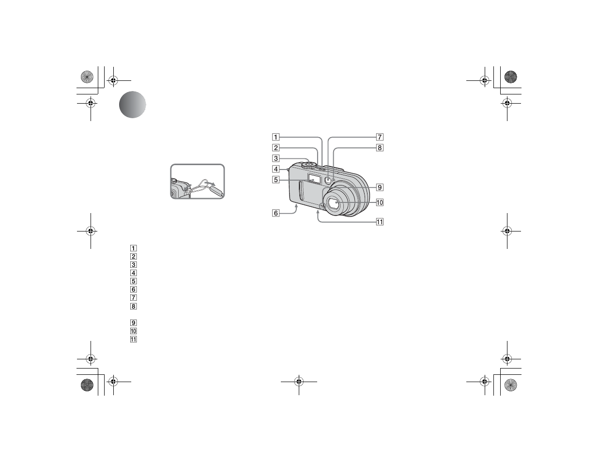 Identifying the parts | Sony DSC-P7 User Manual | Page 8 / 104