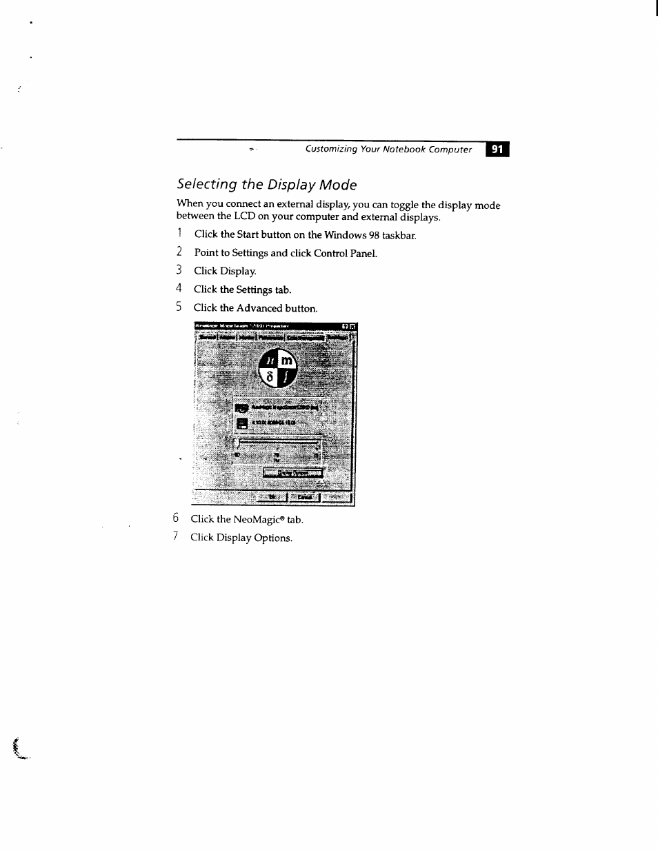 Selecting the display mode | Sony PCG-812 User Manual | Page 103 / 144