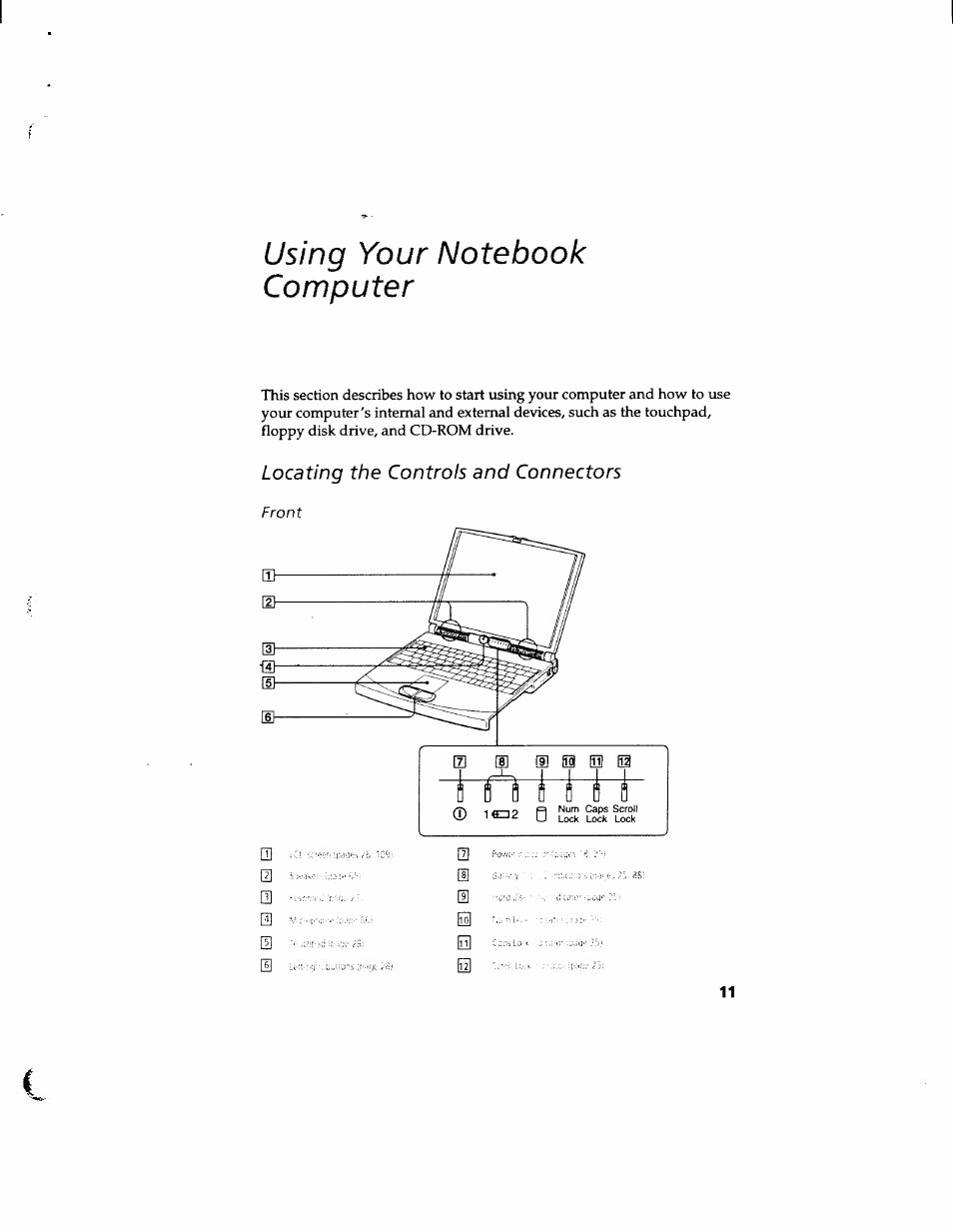 Locating the controls and connectors | Sony PCG-812 User Manual | Page 23 / 144