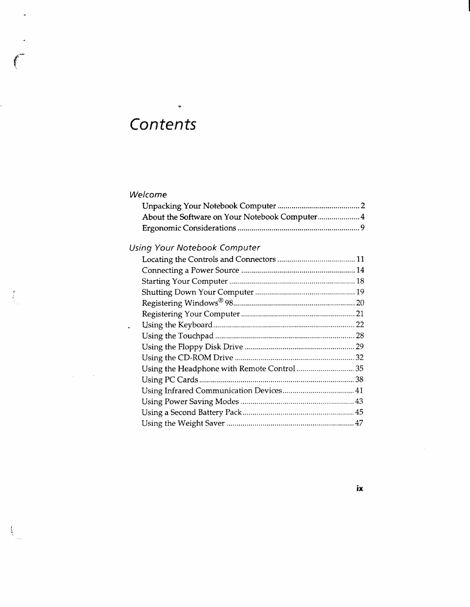 Sony PCG-812 User Manual | Page 9 / 144