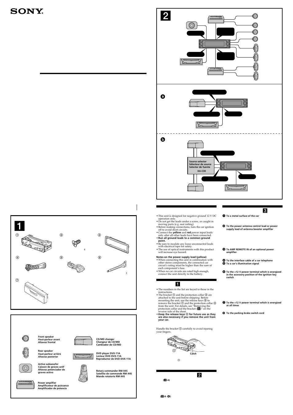 Sony CDX-M9905X User Manual | 4 pages