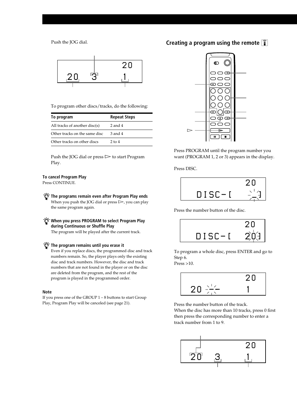 D i s c | Sony CDP-CX235 User Manual | Page 16 / 28