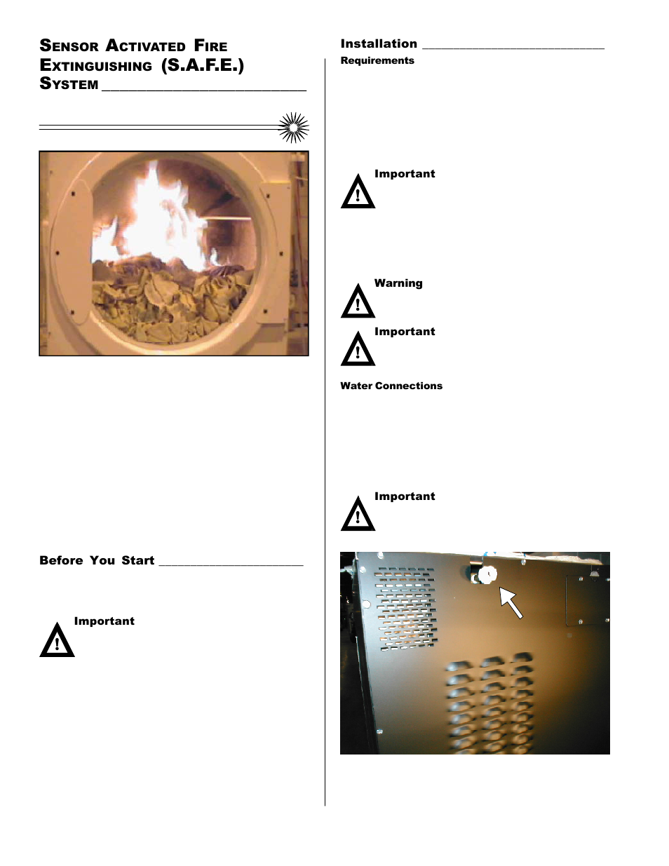 S.a.f.e. system in action, S.a.f.e.) s | American Dryer Corp. SL20 User Manual | Page 16 / 20
